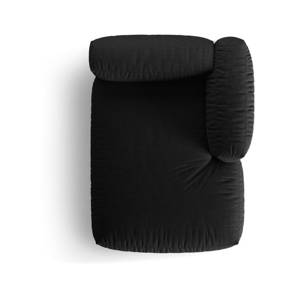 Черен модул за диван (десен ъгъл) Martina – Micadoni Home-image-4