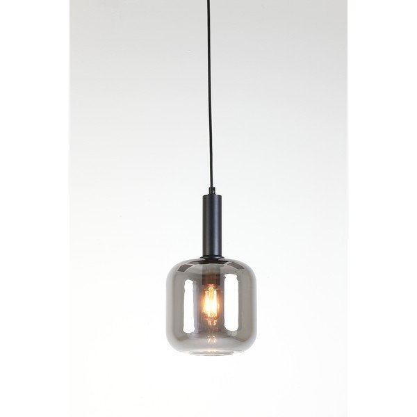 Сива лампа за таван със стъклен абажур ø 16 cm Lekar - Light & Living-image-2