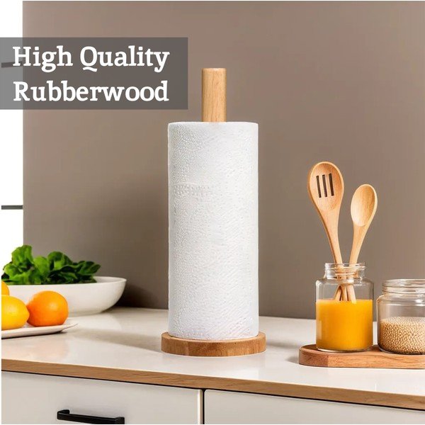Дървена стойка за кухненска хартия в естествен цвят ø 12 cm Soka – Premier Housewares-image-4