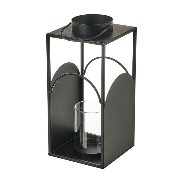 Черен метален фенер , височина 35 cm - Casa Selección