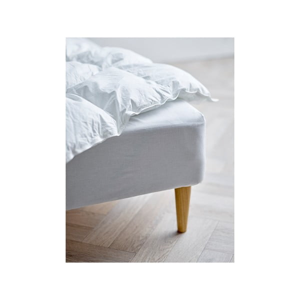 Бял еластичен чаршаф от органичен памук 140x200 cm Calm – Södahl-image-2