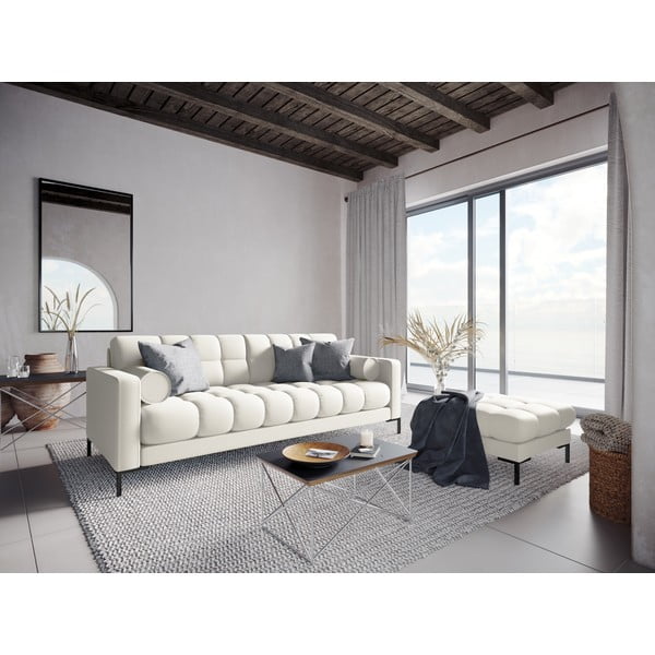 Светлобежова табуретка за крака , 60 см Bali - Cosmopolitan Design-image-4