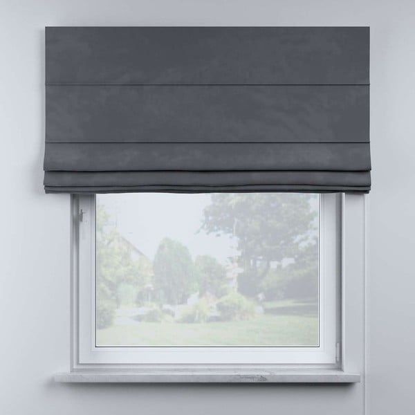 Сива римска щора 170x100 cm Posh Velvet - Yellow Tipi-image-1