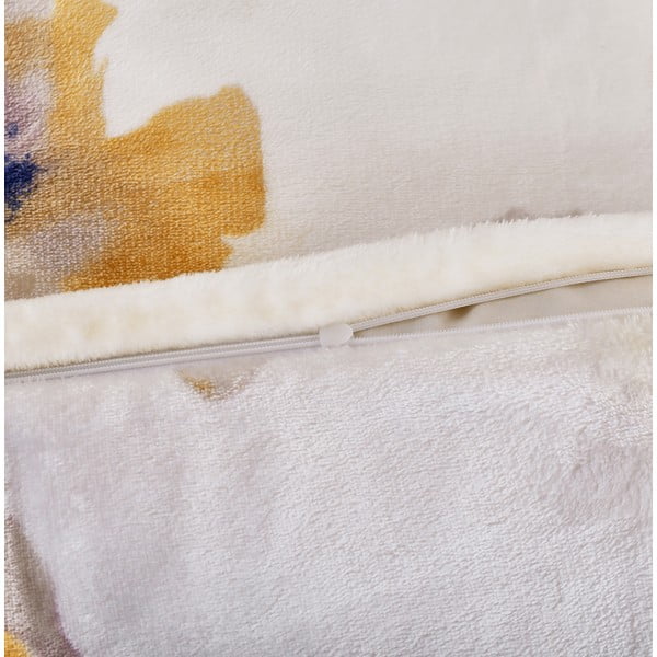 Бяло единично  спално бельо от микроплюш 140x200 cm Blossom – My House-image-3