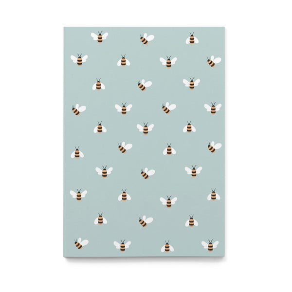 Тетрадка от рециклирана хартия без подвързия A5 с мотив "Пчели" , 60 страници - Printintin
