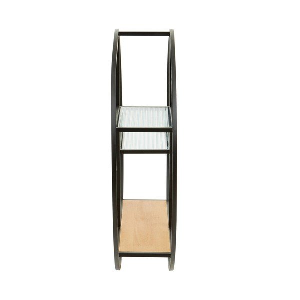 Черен/в естествен цвят на няколко нива метален стенен рафт 61 cm Mataram – Premier Housewares-image-3