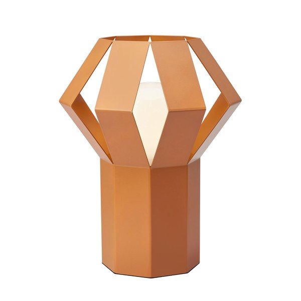 Оранжева метална настолна лампа с метален абажур (височина 27 cm) Octa – Markslöjd