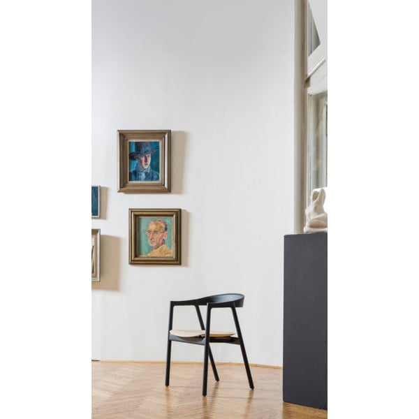 Кафяв дъбов трапезен стол Muna - Gazzda-image-1