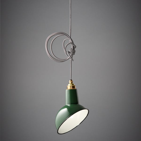 Závěsné světlo Miniature Angled Cloche Green/Grey