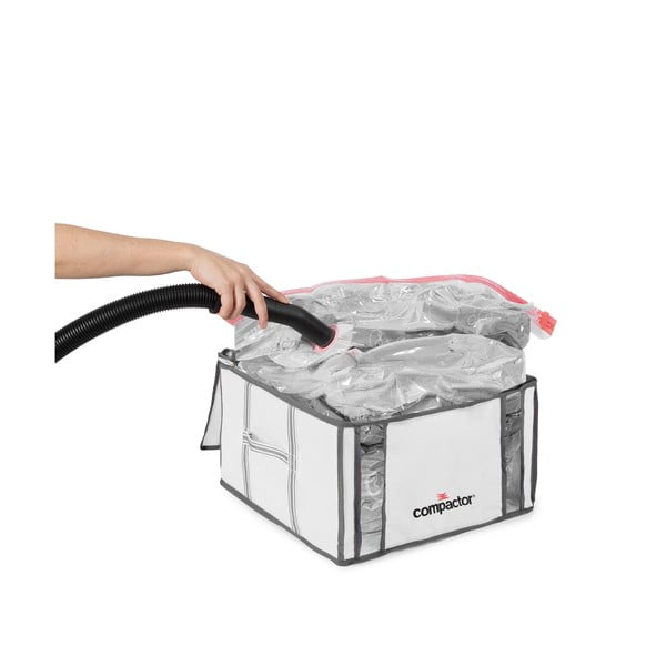 Вакуумни подсилени текстилни кутии за съхранение на дрехи в комплект 2 бр. 42x25x25 cm Life – Compactor-image-3