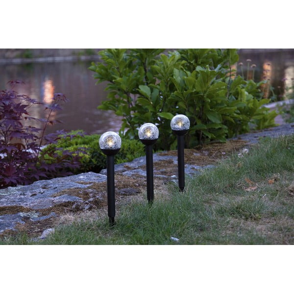 Комплект от 3 външни слънчеви LED светлини, височина 23 см Roma - Star Trading-image-2