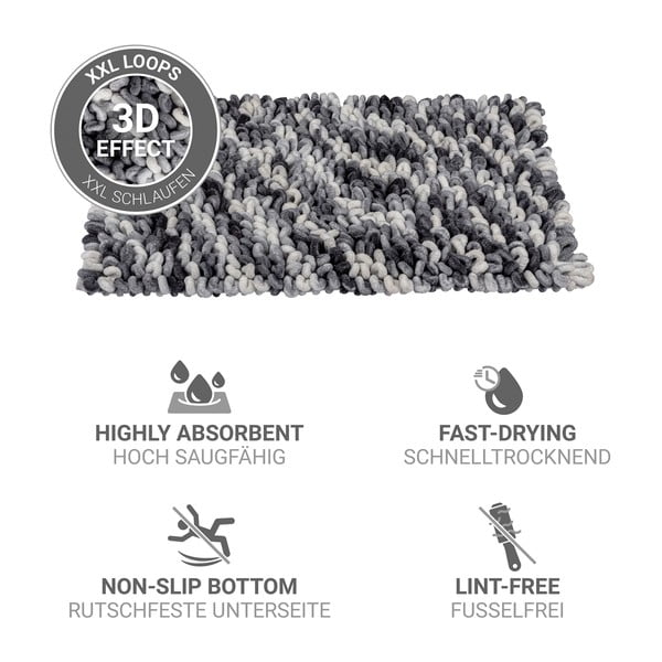 Сиво-син текстилен килим за баня 60x90 cm Lerici – Wenko-image-4