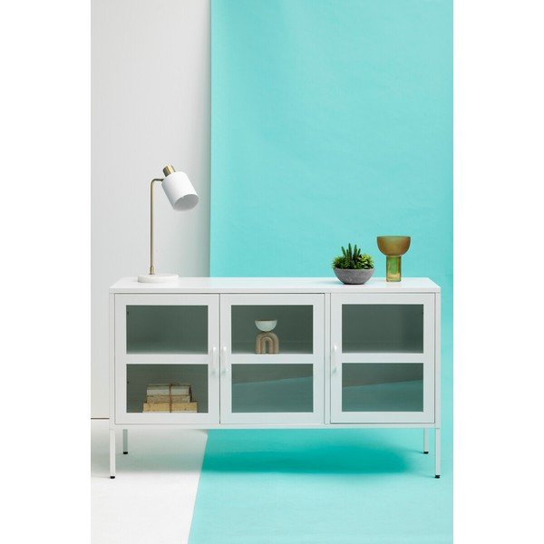 Бяла стоманена витрина 140x80x45 cm Acier – Premier Housewares-image-4