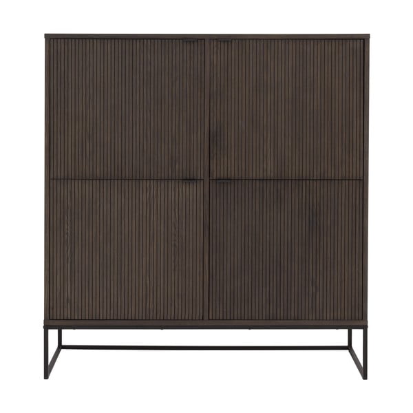 Тъмнокафяв шкаф от дъб 118x127 cm Bali - Tenzo