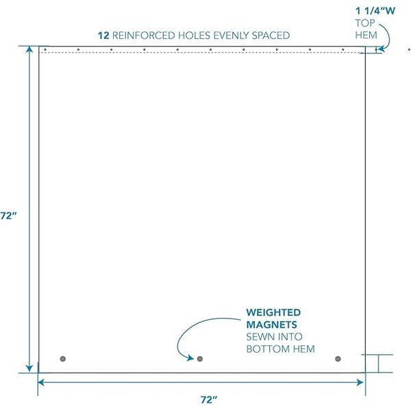 Синя завеса за душ PEVA, 183 x 183 cm Peva - iDesign-image-4