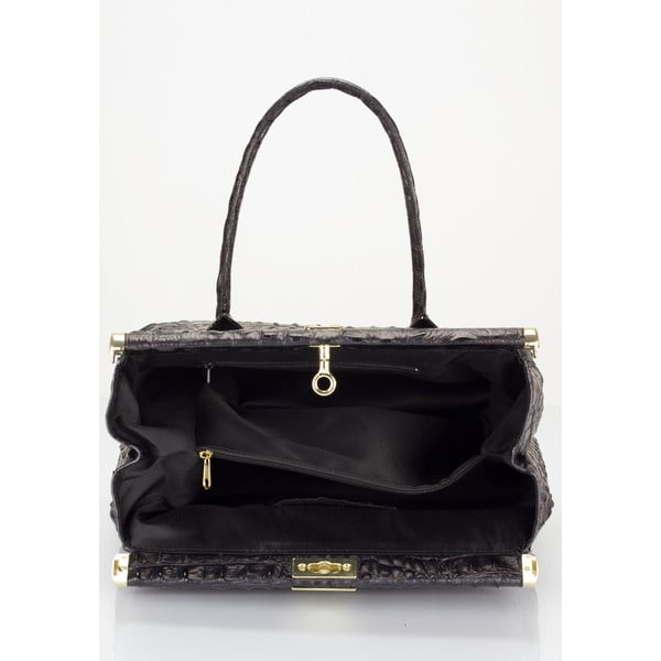 Черна кожена чанта Lantha - Lisa Minardi-image-3