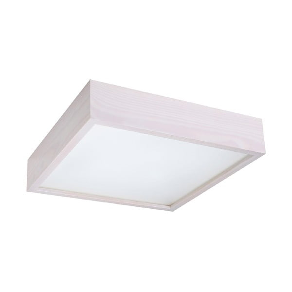 Бяла лампа за таван със стъклен абажур 38,5x38,5 cm Busha - Nice Lamps
