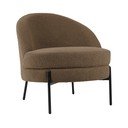 Кресло от плат букле в сиво и кафяво Noble – Leitmotiv