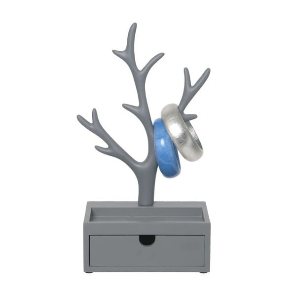 Stojánek na šperky Tree Drawer Grey