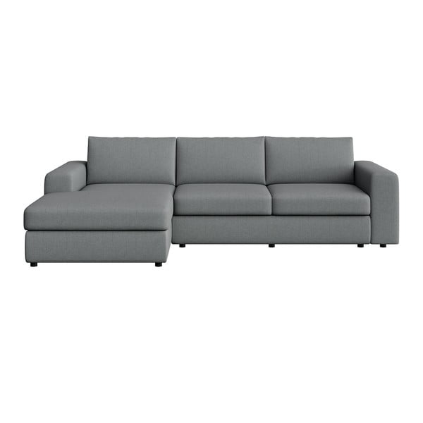 Сив ъглов диван (ляв ъгъл) Baga – Rodier