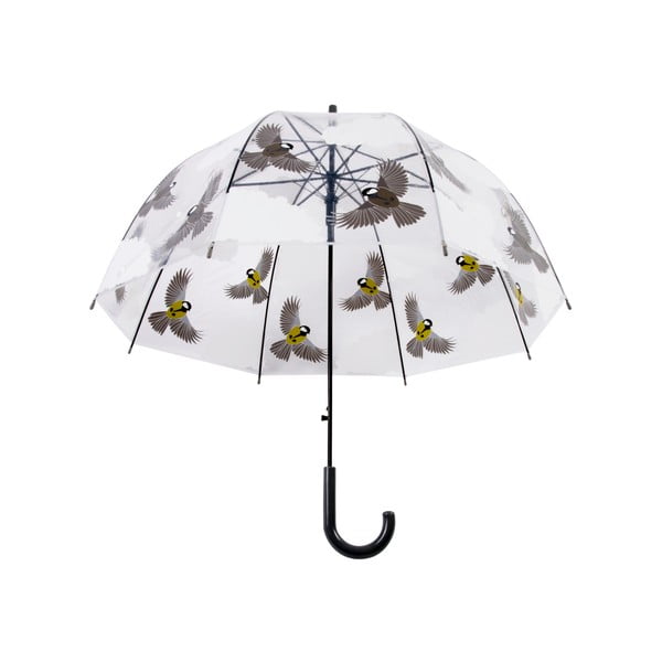 Прозрачен чадър с щампа на птица , ⌀ 80,8 cm - Esschert Design