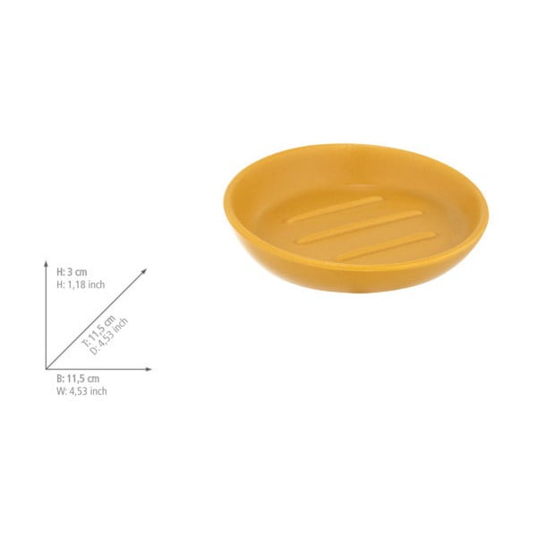 Жълта керамична поставка за сапун Badi - Wenko-image-4