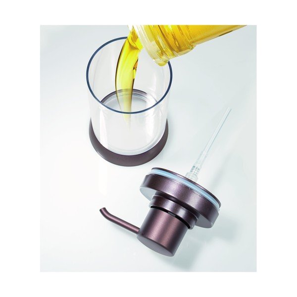 Черен диспенсер за сапун с помпа в тъмен бронз Haley - iDesign-image-2