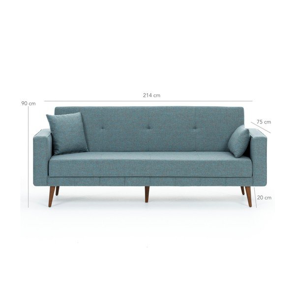 Син разтегателен диван Ivonne - Balcab Home-image-1