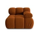 Модул за диван от оранжево кадифе (десен ъгъл) Bellis - Micadoni Home