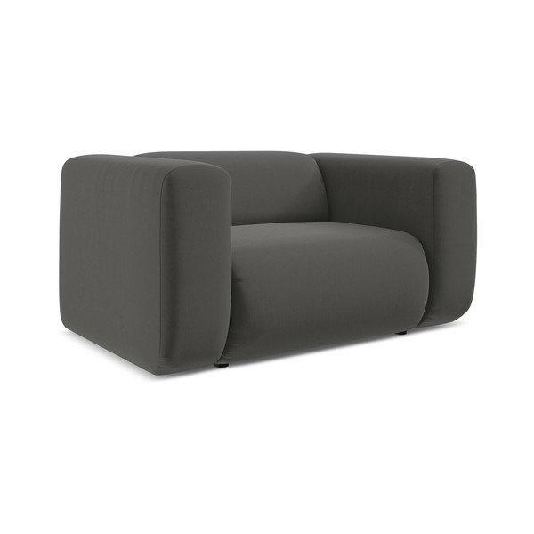 Сиво кадифено кресло Ekahi – Makamii