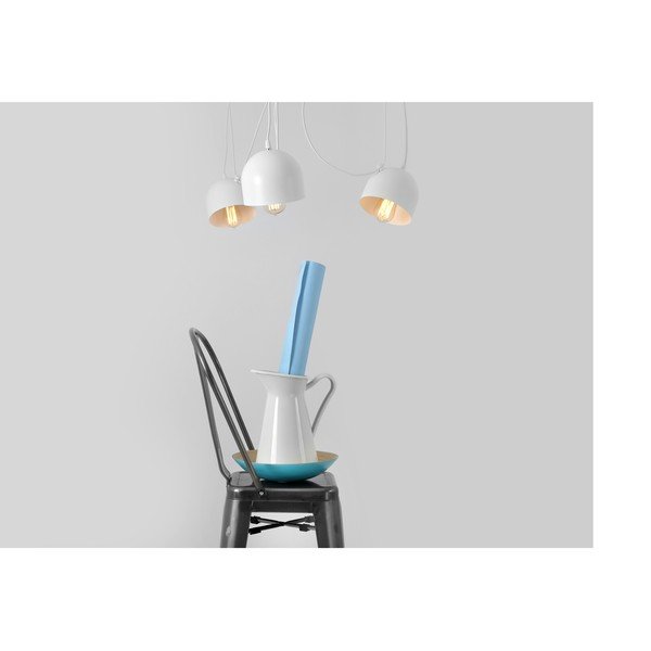 Бяла висяща лампа за 4 крушки Popo - CustomForm-image-1