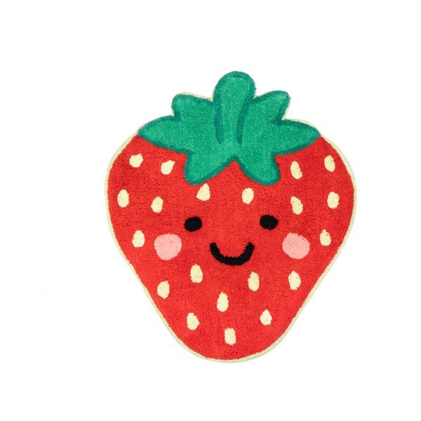 Червен  памучен детски килим 60x52 cm Strawberry – Sass & Belle