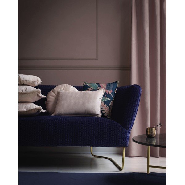 Възглавница от синьо и розово кадифе Susan, 45 x 45 cm - Velvet Atelier-image-1