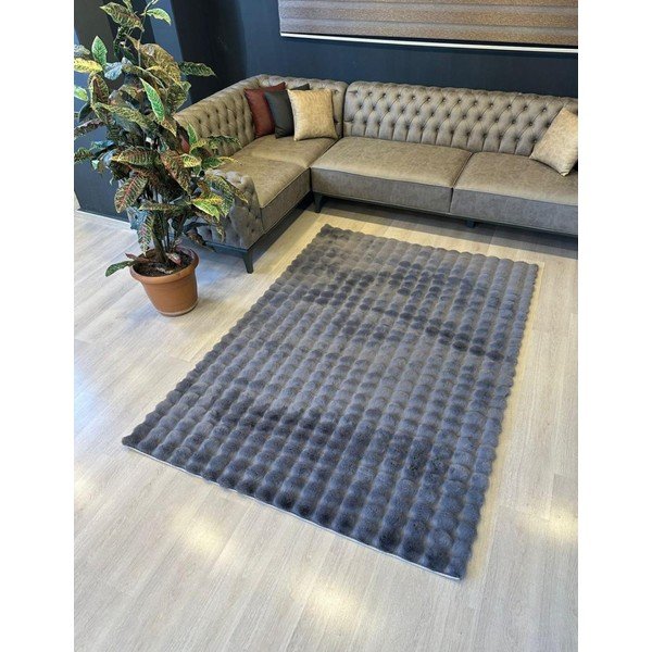 Антрацит килим подходящ за пране 150x230 cm Bubble Anthracite – Mila Home-image-2