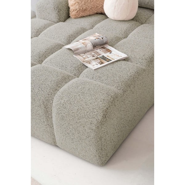 Светлокафяв разтегателен модулен ъглов диван с място за съхранение (ляв ъгъл) Lulu – Miuform-image-4