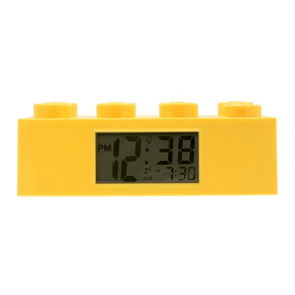 Žluté hodiny s budíkem LEGO® Brick
