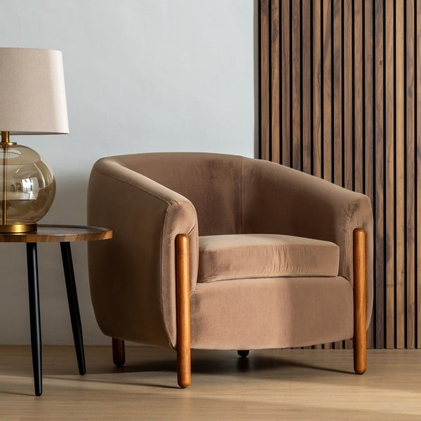 Светлокафяво кресло – Ixia-image-1