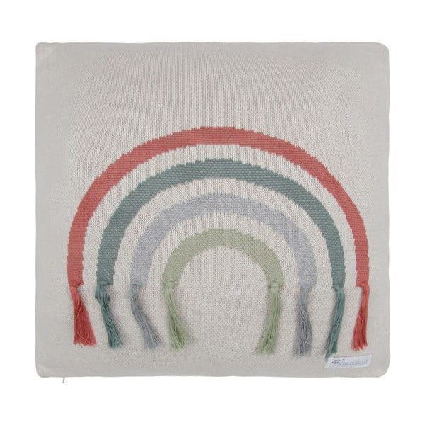 Сива памучна калъфка за възглавница Rainbow, 45 x 45 cm - Kindsgut