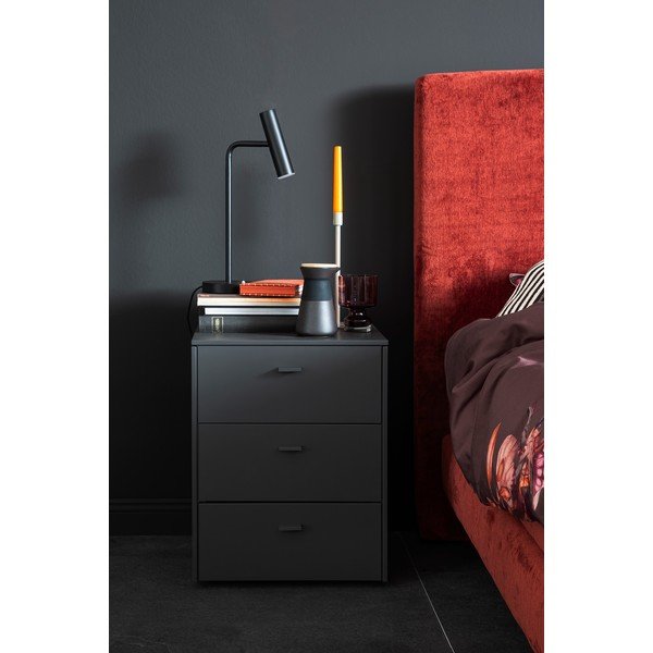 Черна LED затъмняваща се настолна лампа (височина 48 cm) Stina – Fischer & Honsel-image-2