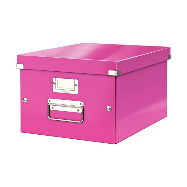 Розова кутия за съхранение Universal, дължина 37 cm Click&Store - Leitz