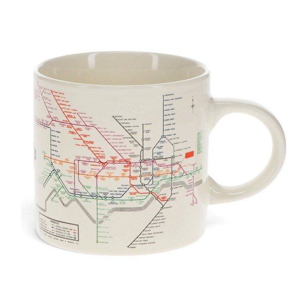 Бежова керамична чаша 350 ml Heritage Tube Map – Rex London