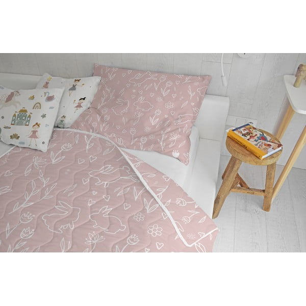 Олекотени одеяло и калъфка за възглавница в комплект от памучен сатен 140x200 cm – Butter Kings-image-1