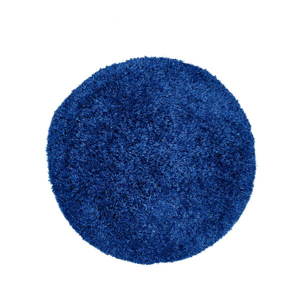 Tmavě modrý ručně vyráběný koberec Obsession My Touch Me Azur, ⌀ 60 cm
