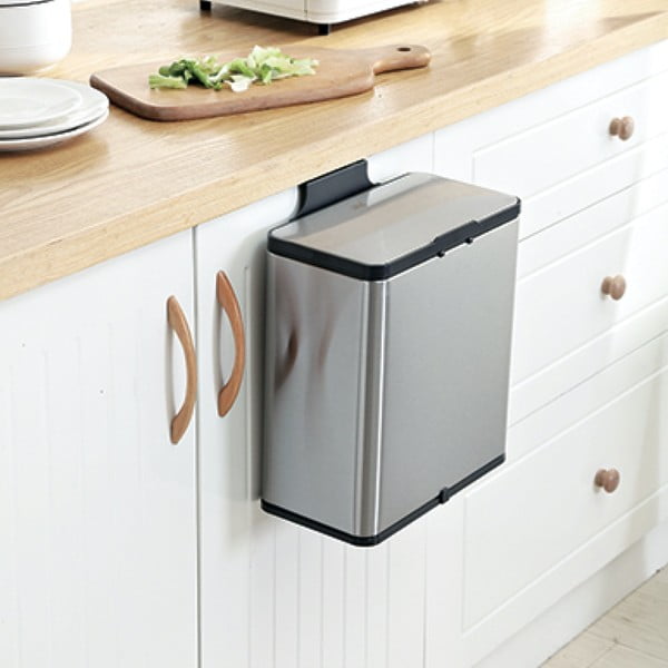 Контейнер за компостируеми отпадъци в сребрист цвят 7 л - Addis-image-3