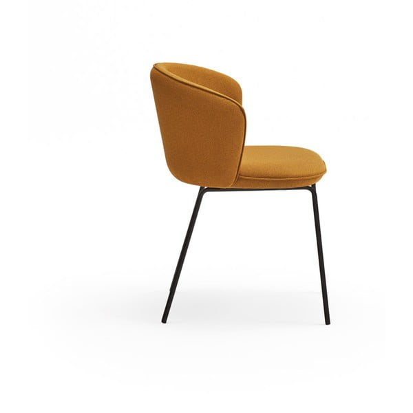 Тапицирани трапезни столове в комплект 2 бр. в цвят горчица Add – Teulat-image-4