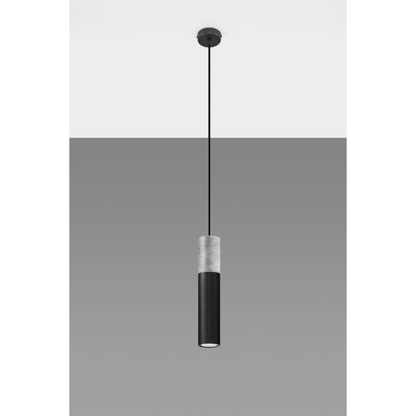 Черно-сиво висящо осветително тяло Edo - Sollux-image-3