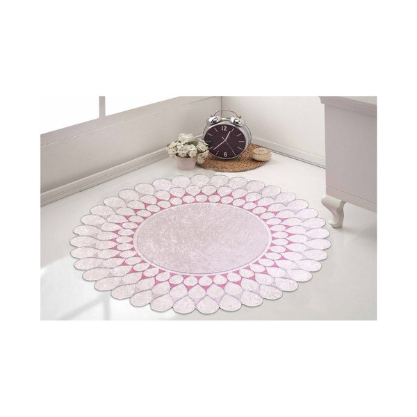 Килим Zinno , ⌀ 80 cm Pembe - Vitaus-image-1