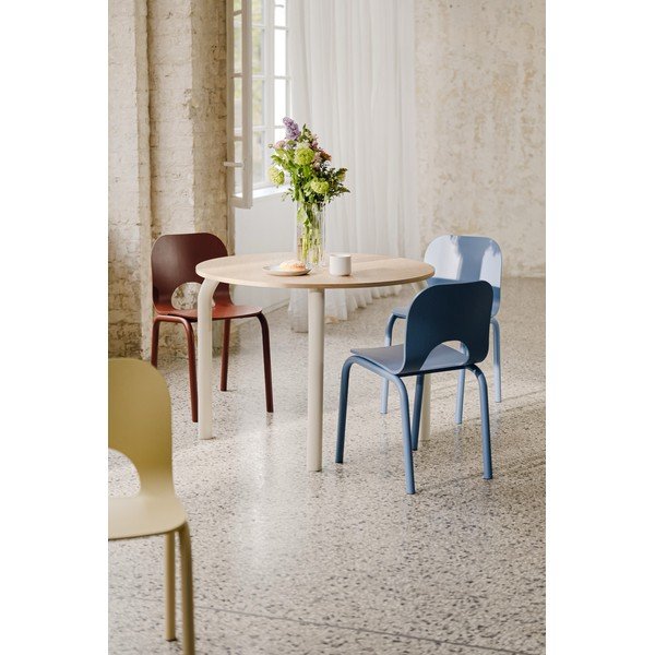 Кръгла трапезна маса с дъбов плот ø 100 cm Meko – noo.ma-image-4