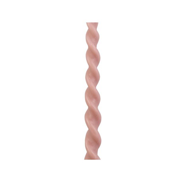 Комплект от 2 розови свещи от пчелен восък Spiral Twirl - PT LIVING-image-1