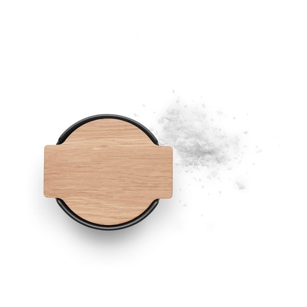 Буркан за сол от черен фаянс с дървен капак Nordic Nordic Kitchen - Eva Solo-image-4